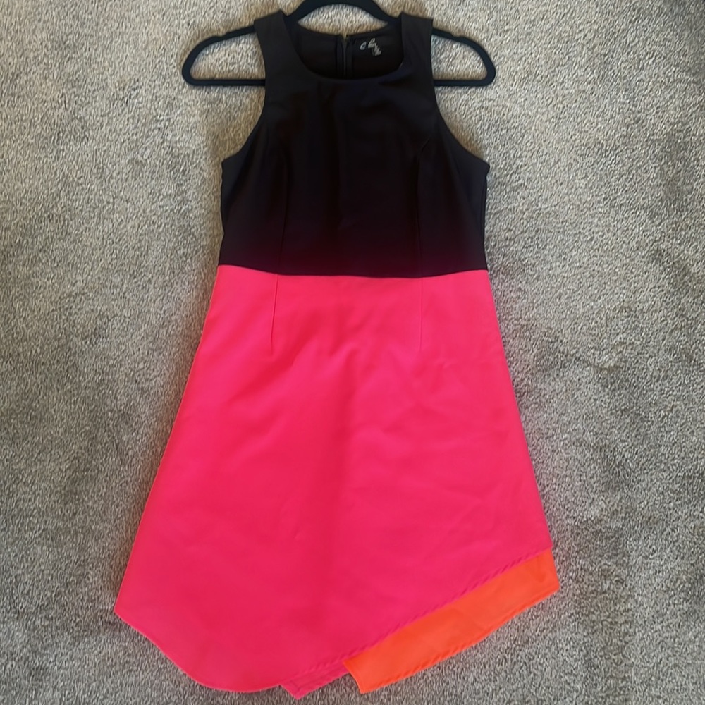 Asymmetrical Color Block Dress - Size Medium - image 3